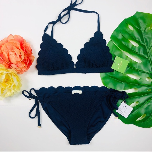 kate spade Other - Kate Spade navy marina piccola scalloped two pc